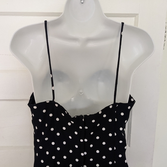 Roberta VINTAGE FLARED HEM COCKTAIL POLKA DOT STRAPPY DRESS SIZE 9/10 - Picture 8 of 16